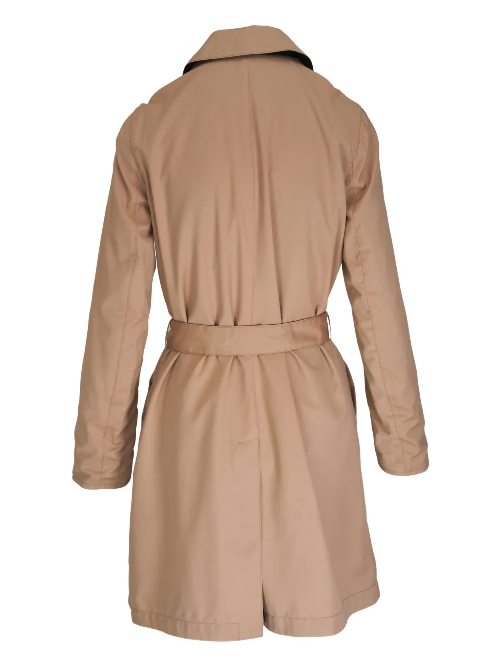 Kiton Jas met kraag en ceintuur Zwart