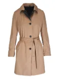 Kiton belted collared coat - Black
