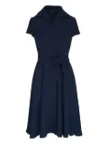 Kiton tied-waist midi dress - Blue