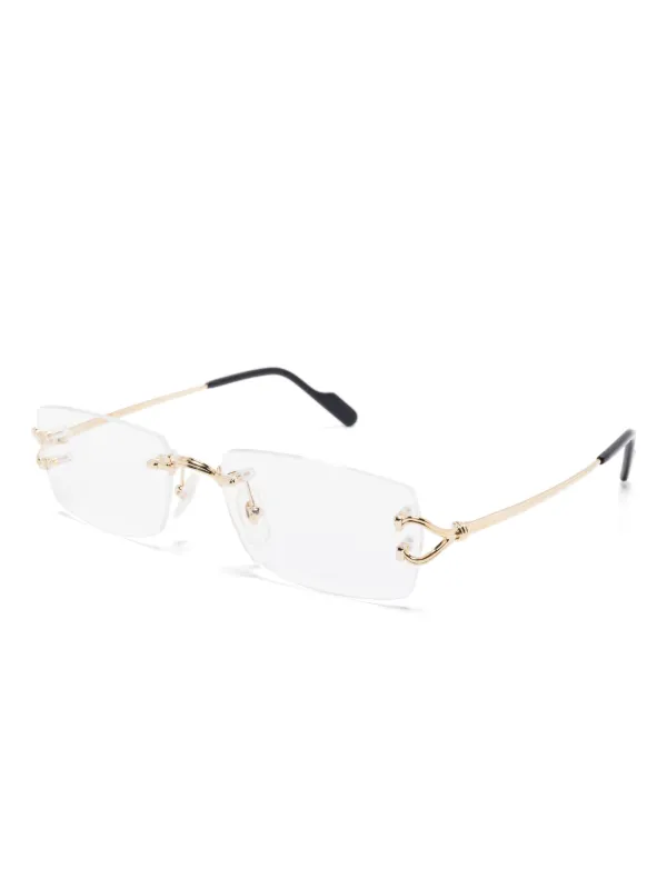 Cartier Eyewear C ドゥ カルティエ 眼鏡フレーム | ゴールドトーン
