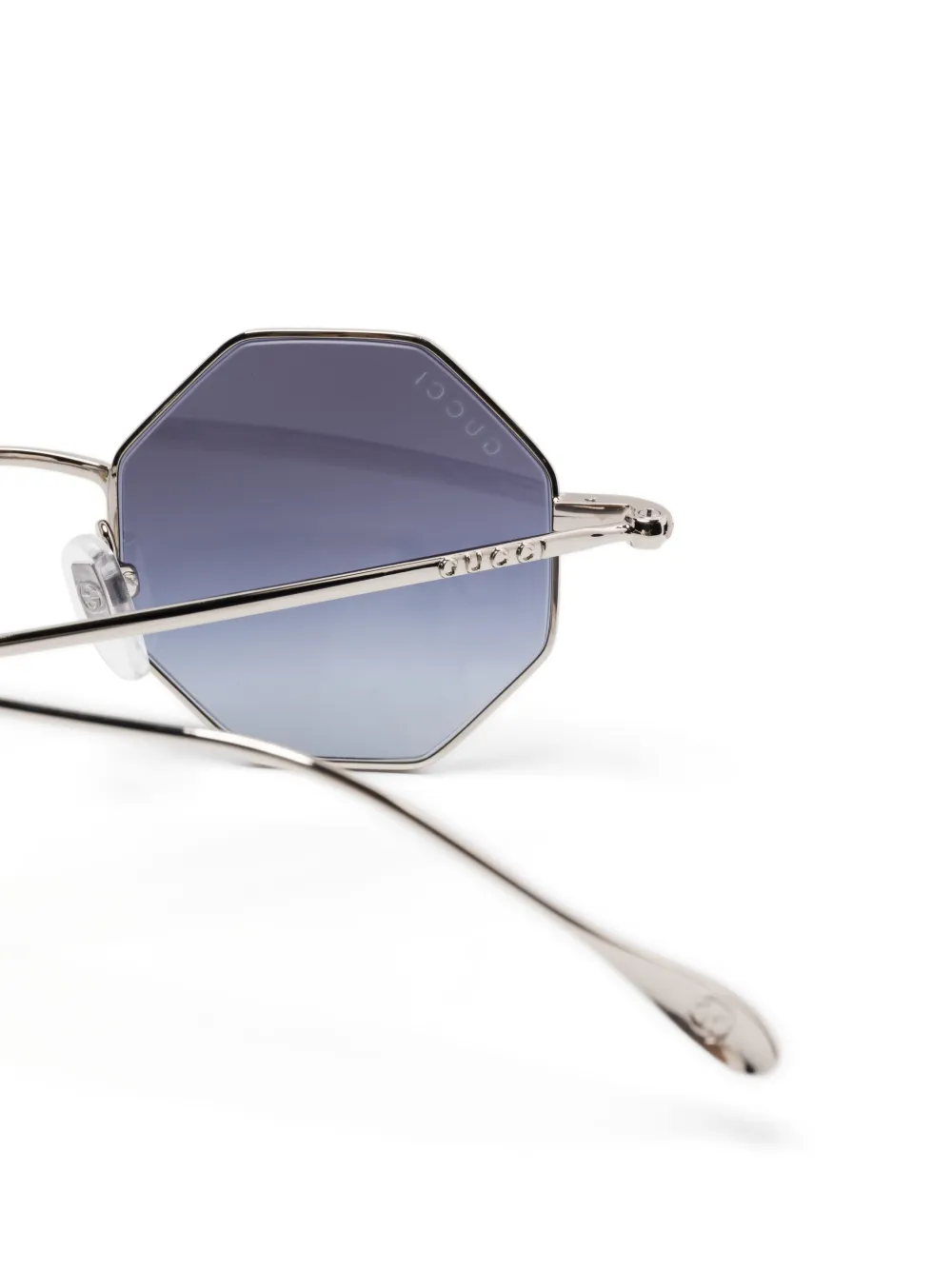 Gucci Zonnebril met geometrisch montuur Zilver