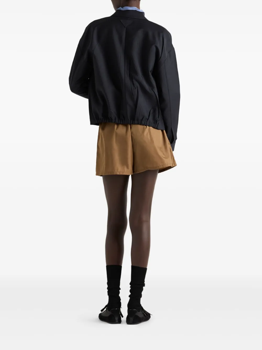 Prada Re-Nylon zwembroek Beige