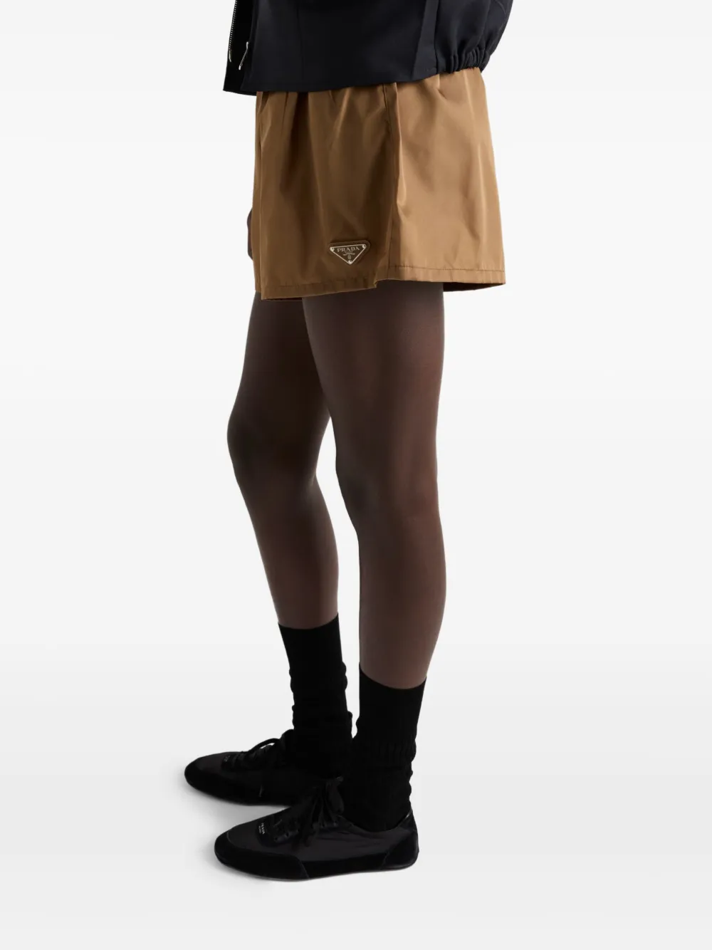 Prada Re-Nylon zwembroek Beige