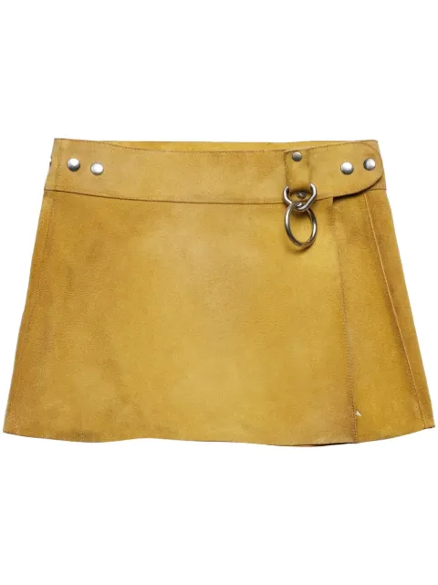 Prada suede miniskirt