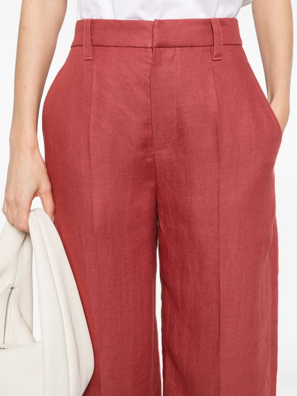 Brunello Cucinelli Broek met wijde pijpen Rood