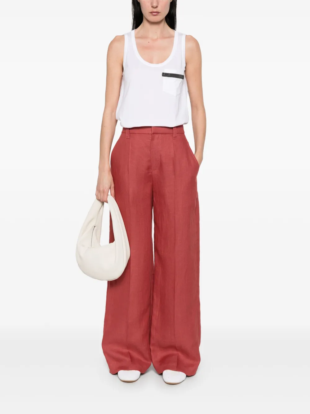 Brunello Cucinelli wide-leg trousers - Rood