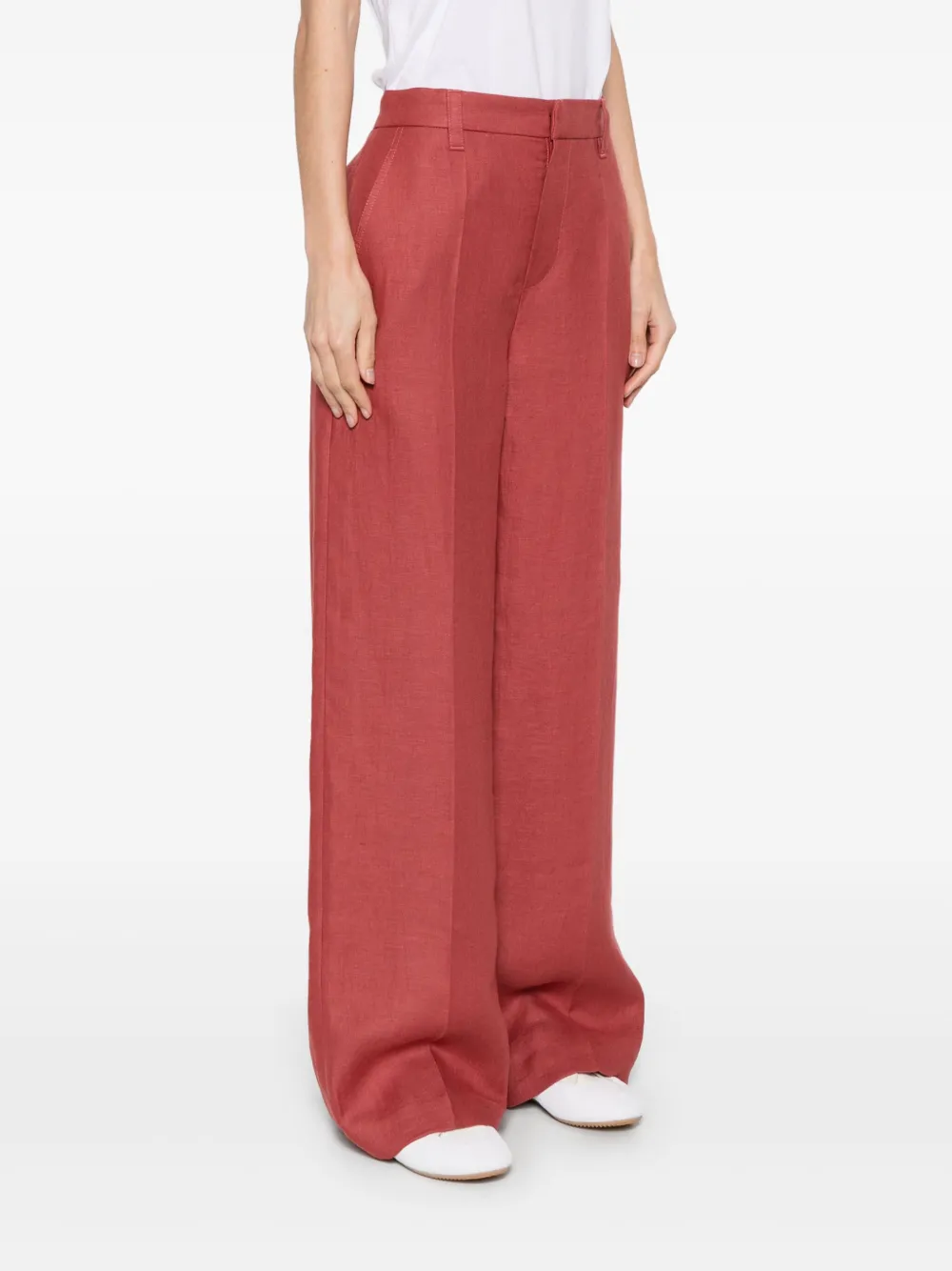 Brunello Cucinelli Broek met wijde pijpen Rood