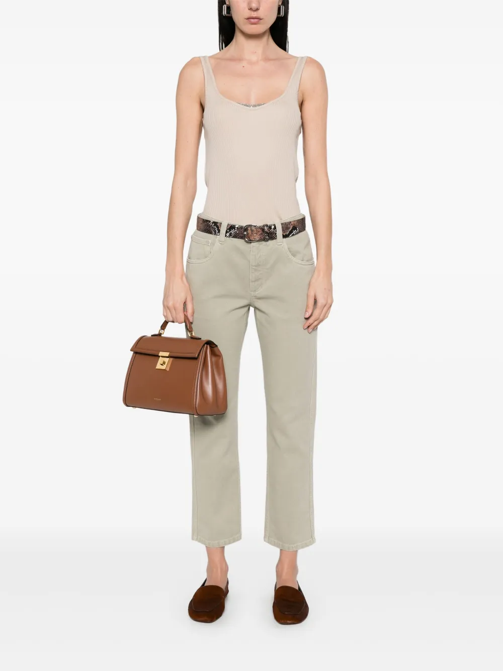 Brunello Cucinelli Cropped broek - Groen