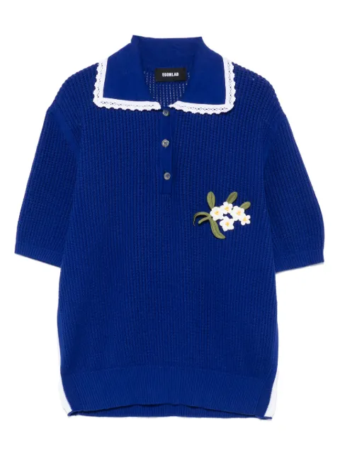 EGONlab. playera tipo polo tejida