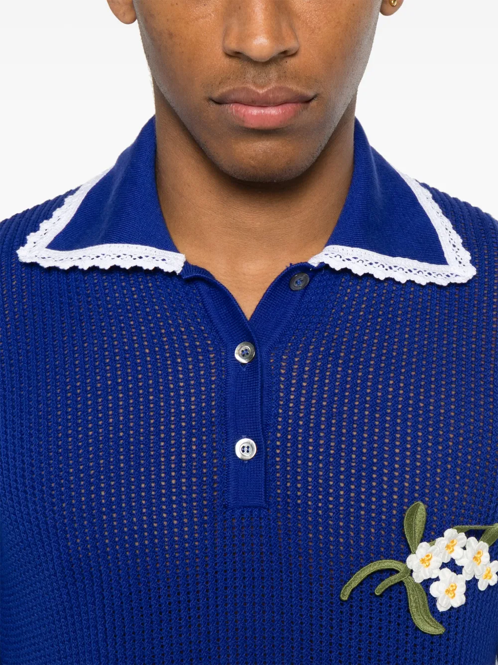 . knitted polo shirt