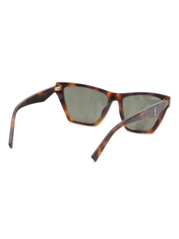 Saint Laurent ブラウン スクエアサングラス Saint Laurent Eyewear スクエアフレーム サングラス | ブラウン