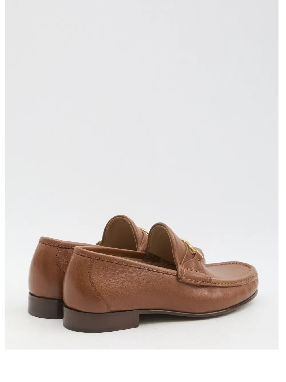Valentino Garavani Men Vlogo Signature Leather Loafers In Brown