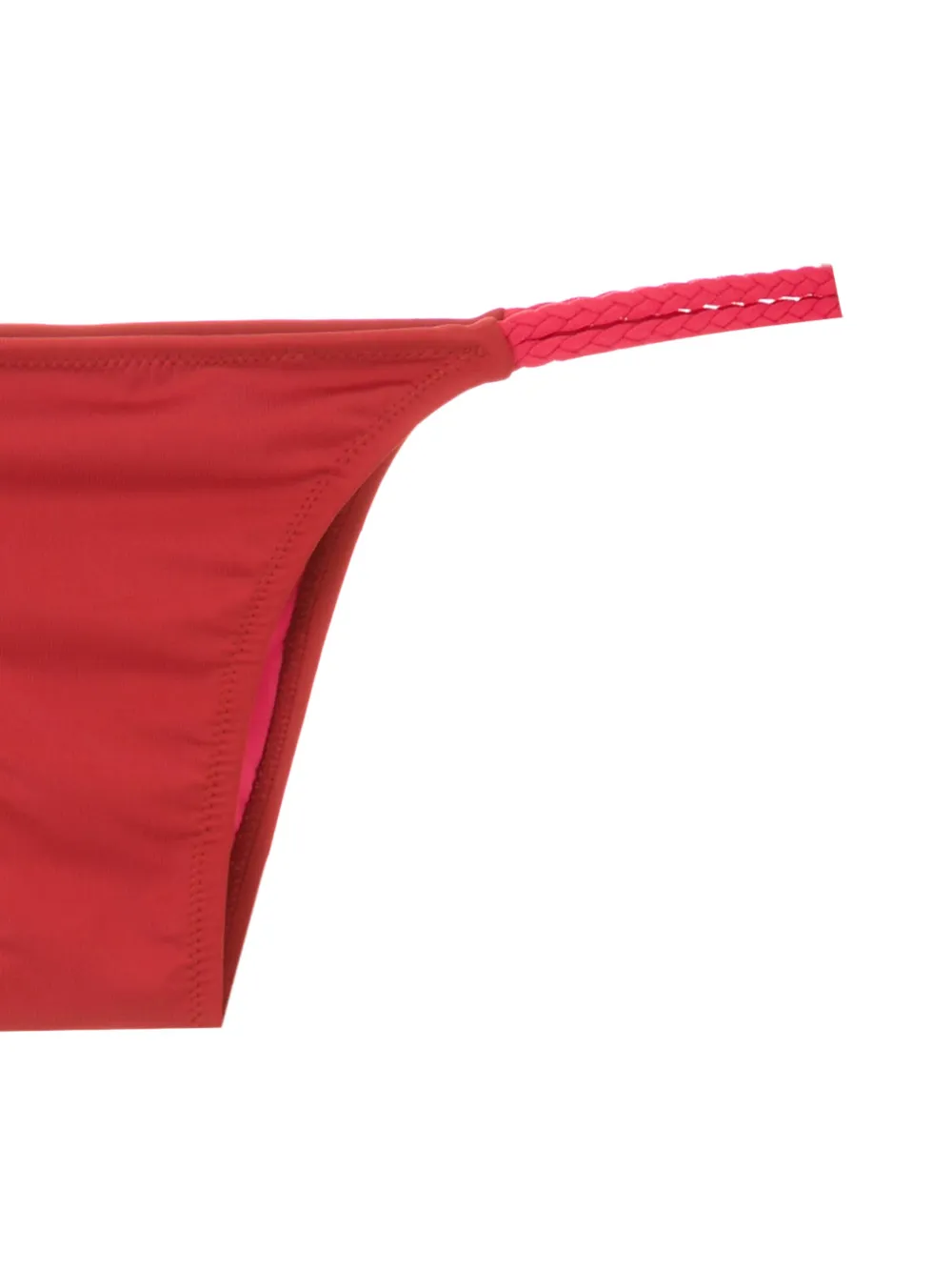 Amir Slama Bikini met gevlochten afwerking Rood