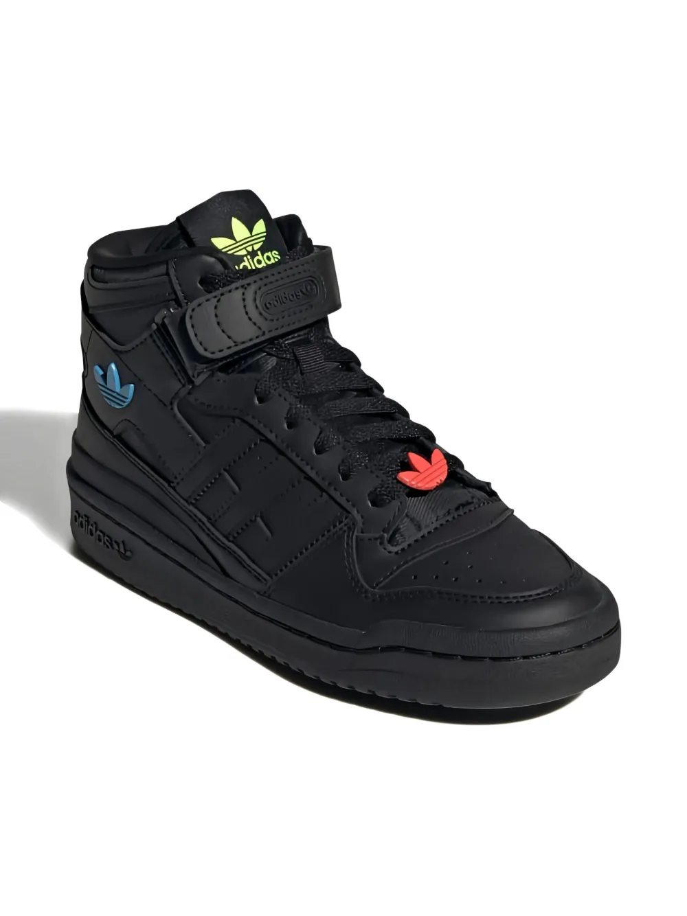 Adidas Kids Forum Mid "Trefoil Pins" sneakers Black
