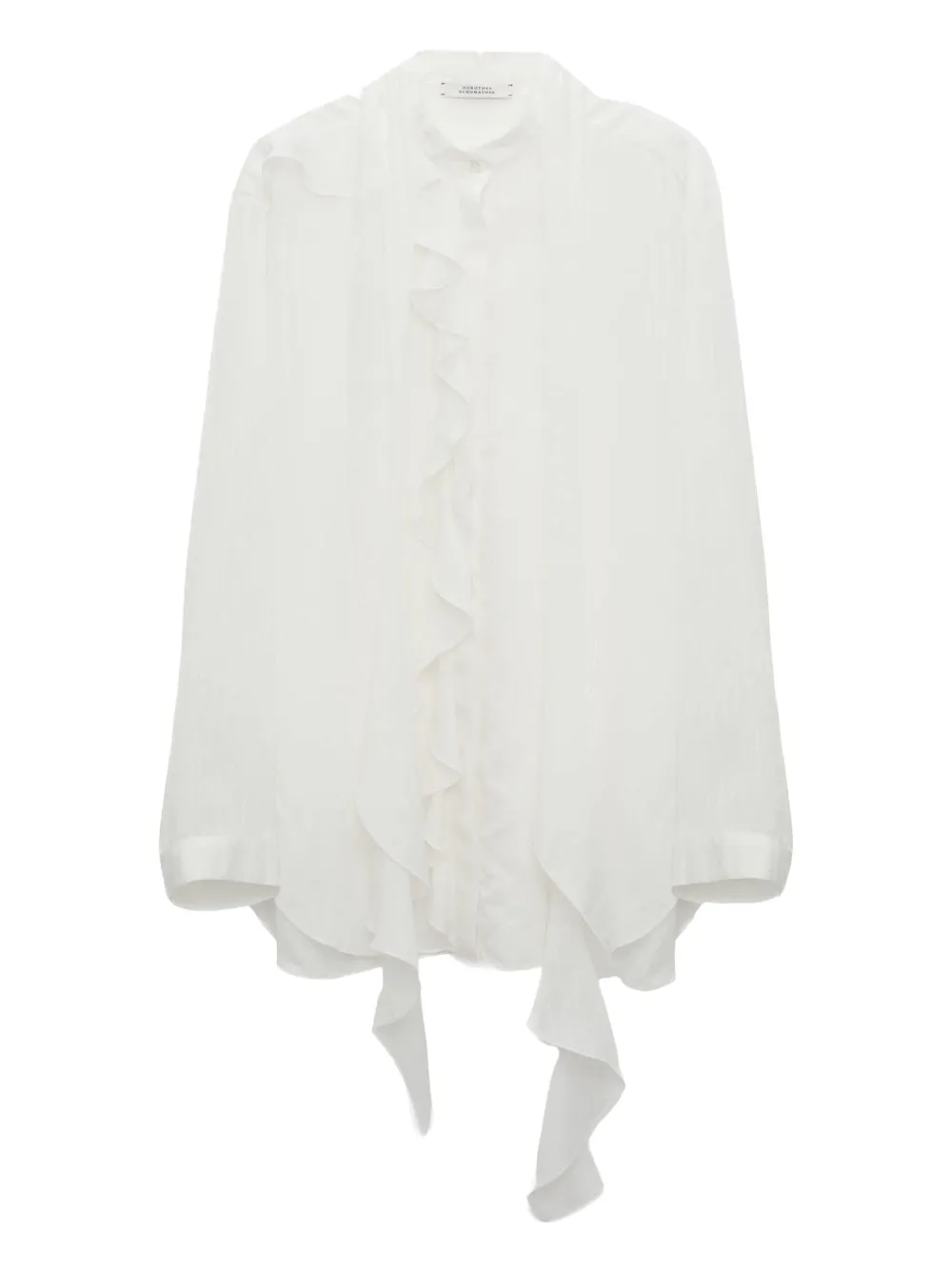 Dorothee Schumacher ruffled striped blouse - Bianco