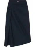A.L.C. draped-detailing midi skirt - Blue