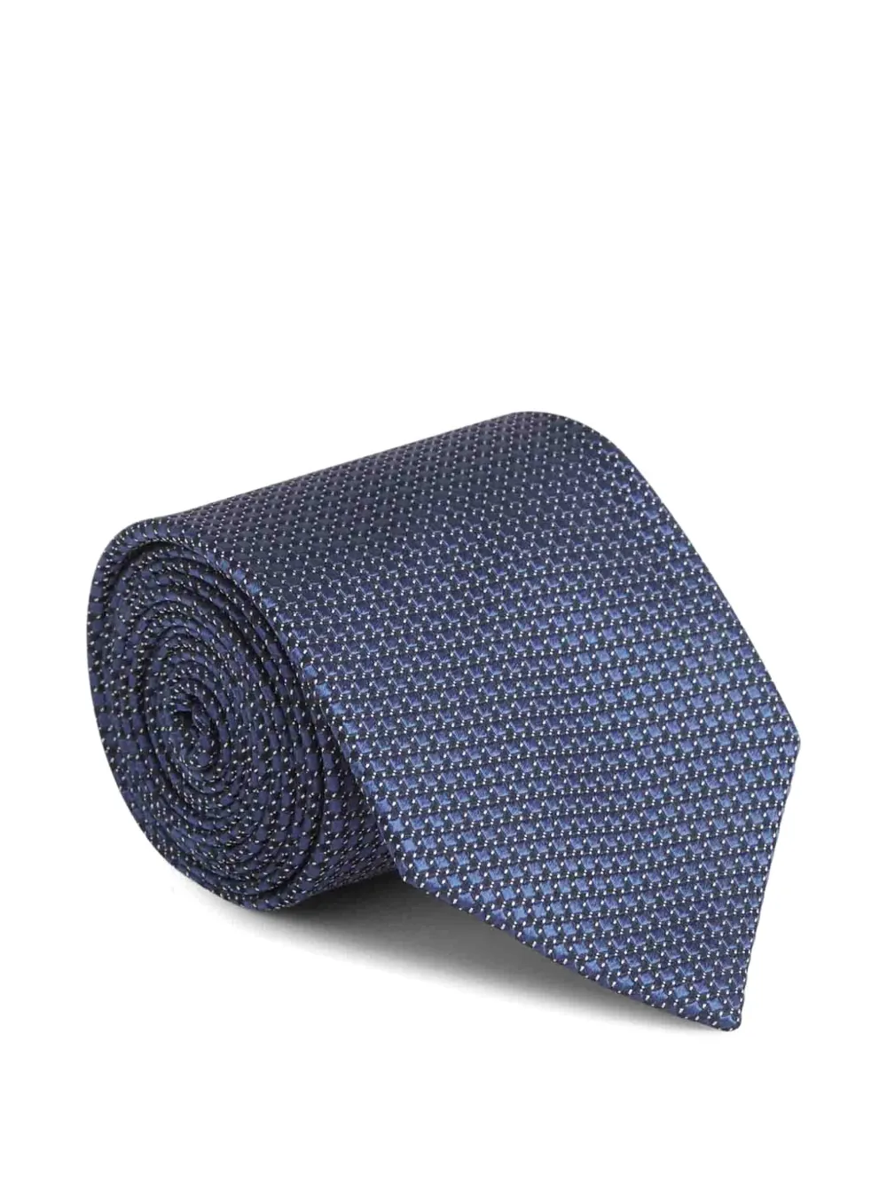 Brioni Textured silk tie - Blauw