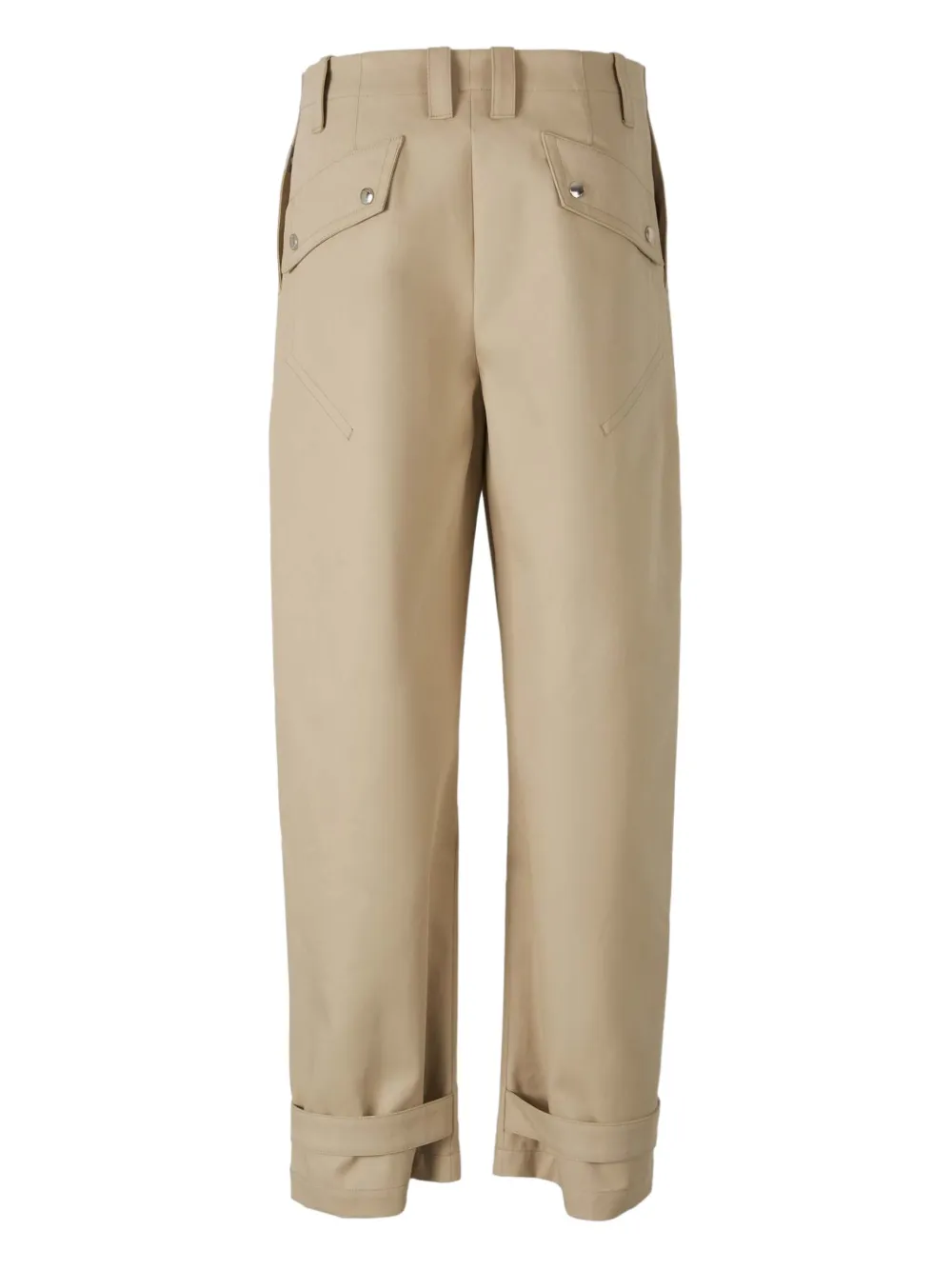 Off-White logo-plaque trousers - Beige