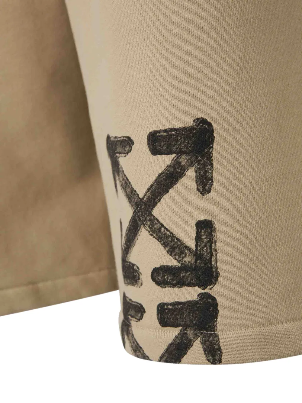 Off-White Trainingsshorts met logoprint Beige