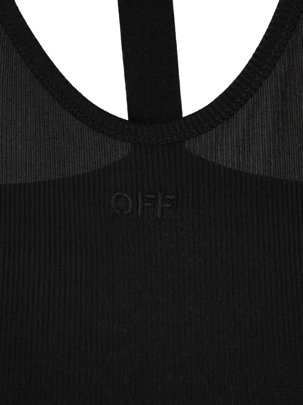 Off-White Racerback tanktop met logo-applicatie Zwart