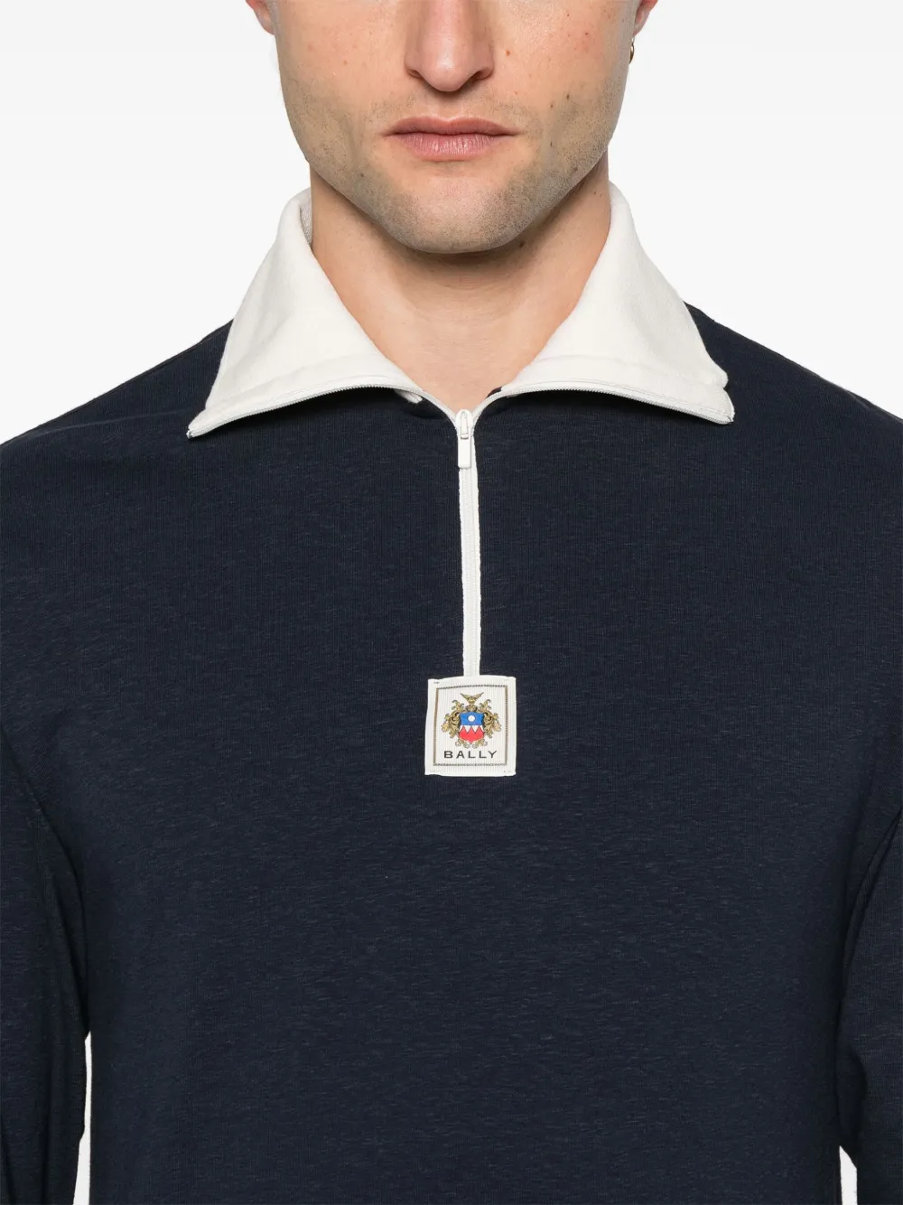 Bally Trui met logopatch Blauw