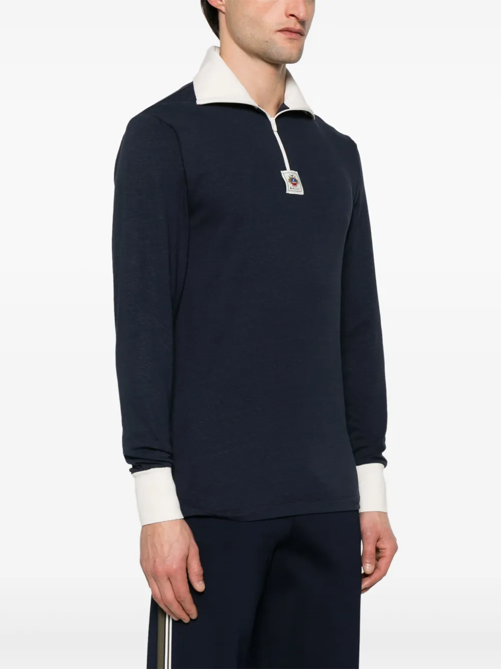 Bally Trui met logopatch Blauw