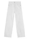 House Of Dagmar logo-patch jeans - White