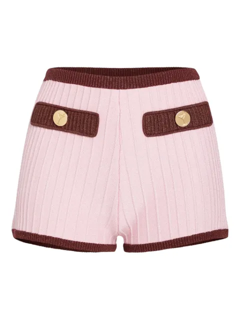Retrofete shorts Edith de canalé con tiro alto