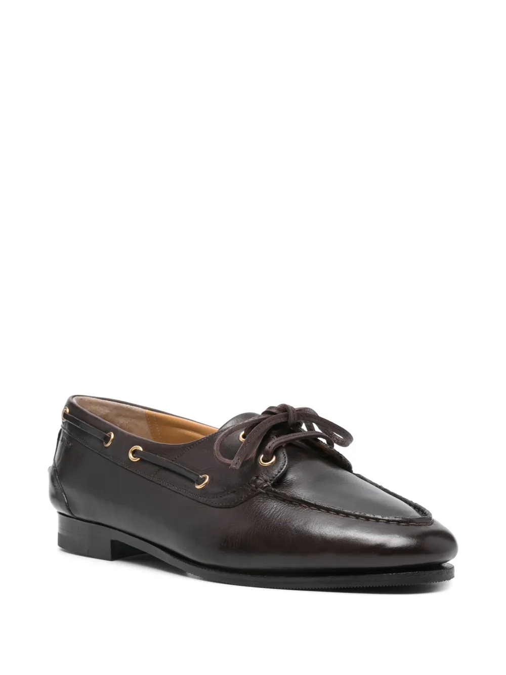 Bally Leren loafers - Bruin