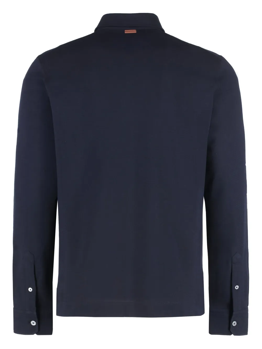 Zegna long sleeve polo shirt - Blauw