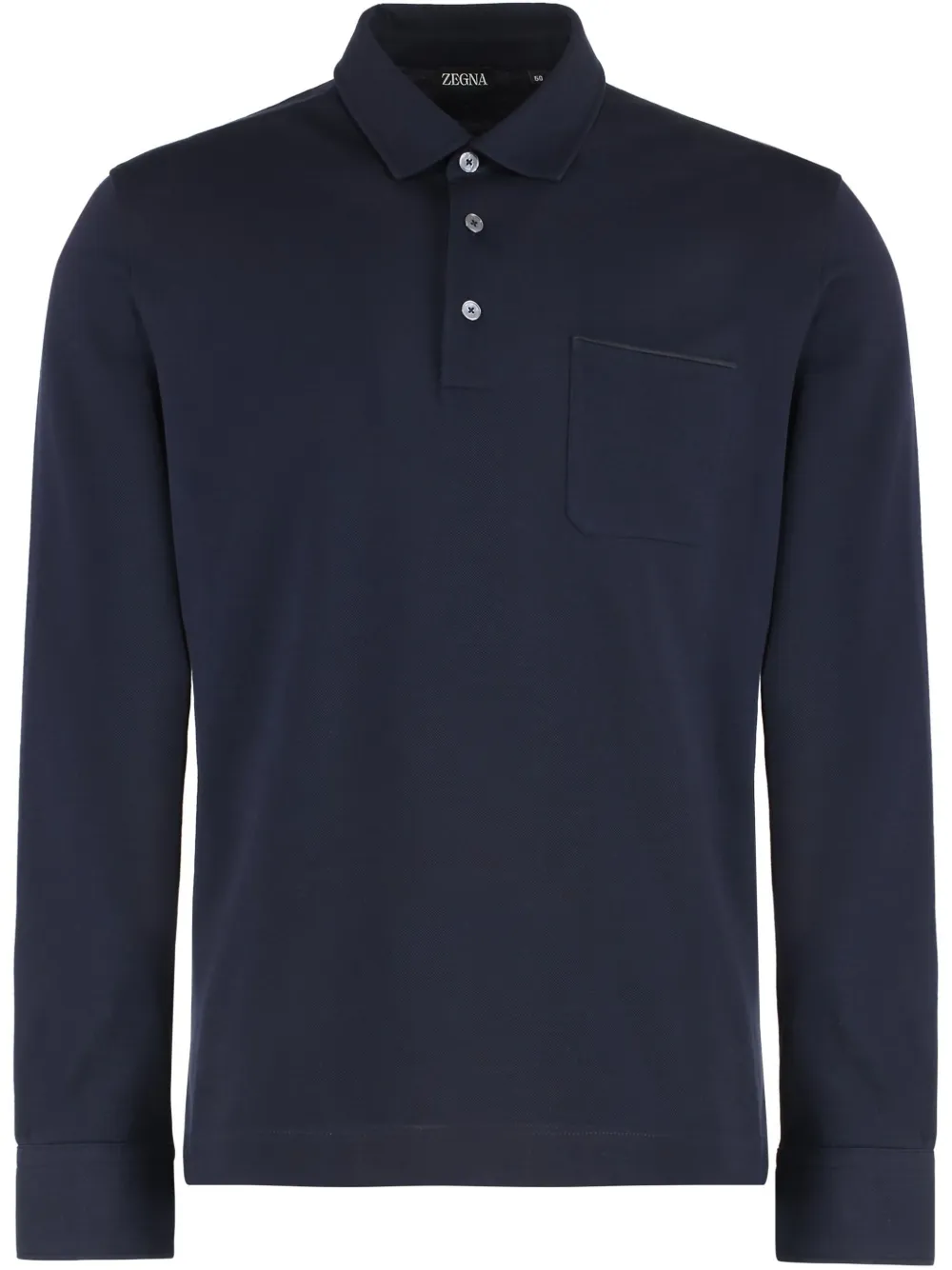 Zegna Langärmeliges Poloshirt | Blau | Image 1