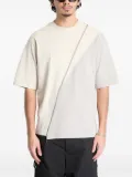 A-COLD-WALL* Spliced asymmetric colour-blocked T-shirt - Neutrals