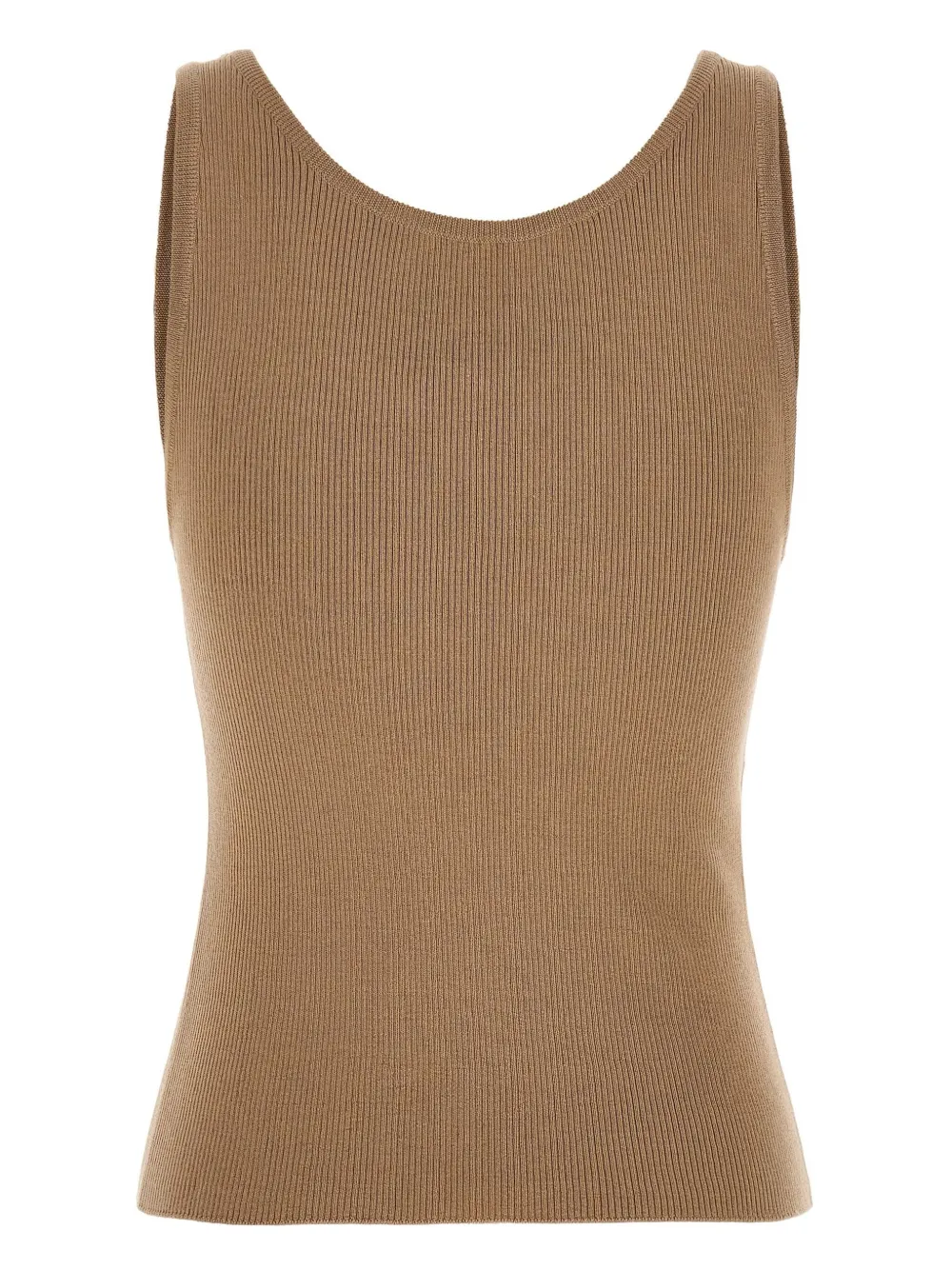 Moschino ribbed tank top - Beige