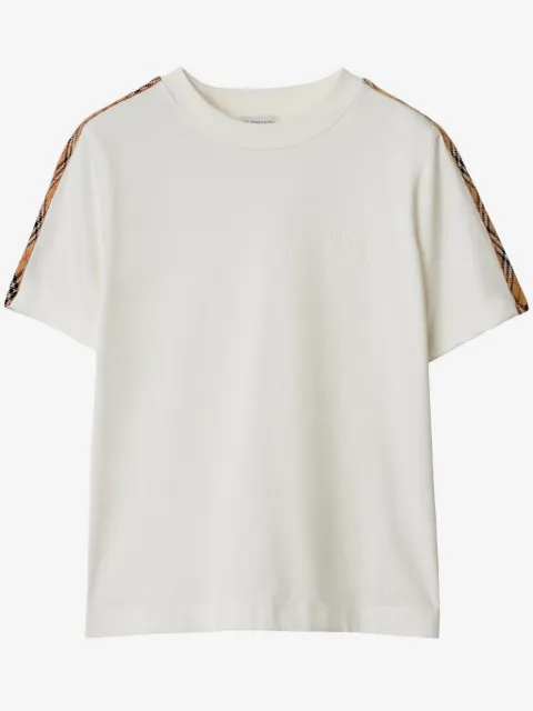 Burberry Check trim cotton T-shirt