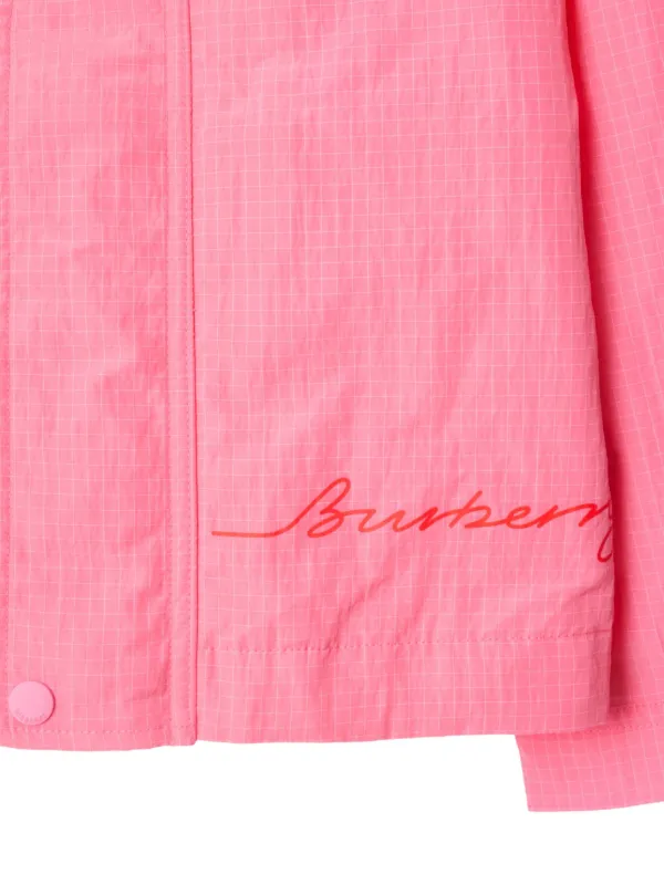 BURBERRY キッズ ピンクジャケット Burberry Kids ロゴ ジャケット | ピンク | FARFETCH JP