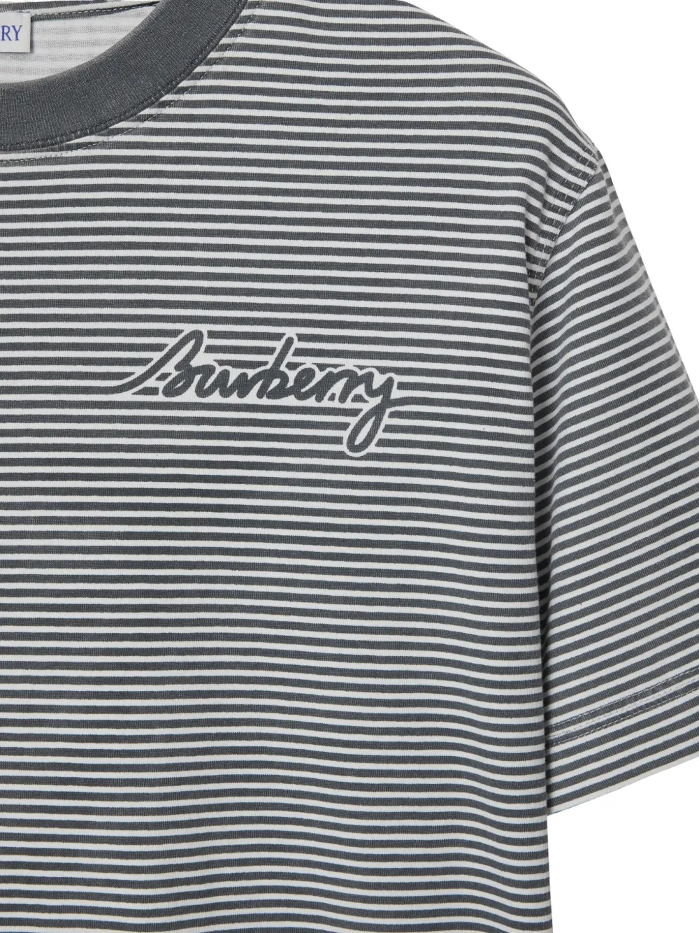 Burberry striped cotton T-shirt - Grijs