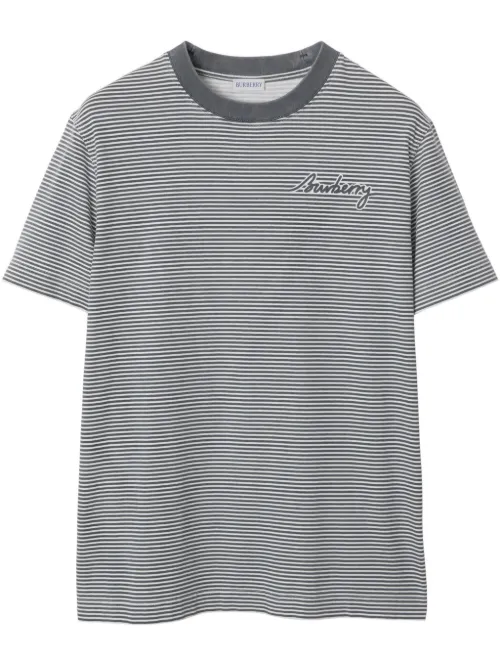 T-shirt en coton à rayures - Burberry - Modalova
