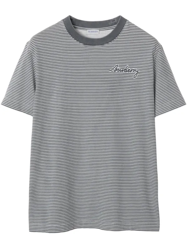 【BURBERRY】Striped Cotton T-shirt 28631355_57979047_600.jpg
