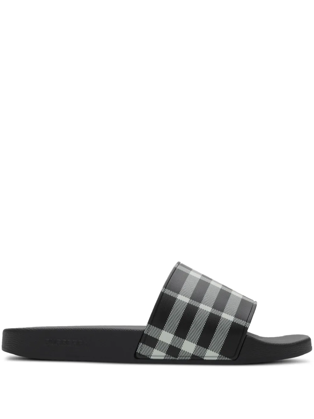 Burberry checkered slides Black