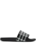 Burberry checkered slides - Black