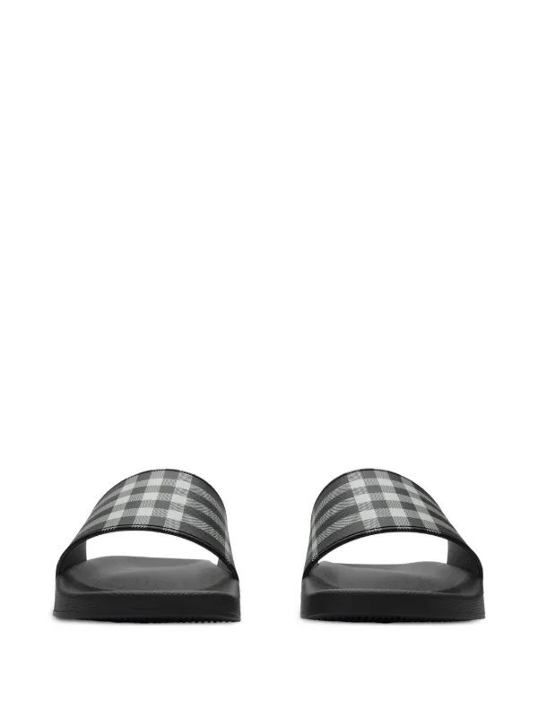 ★Burberry★ダイブ チェック スライド Check Slides in Leaf - Men, Technical | Burberry® Official
