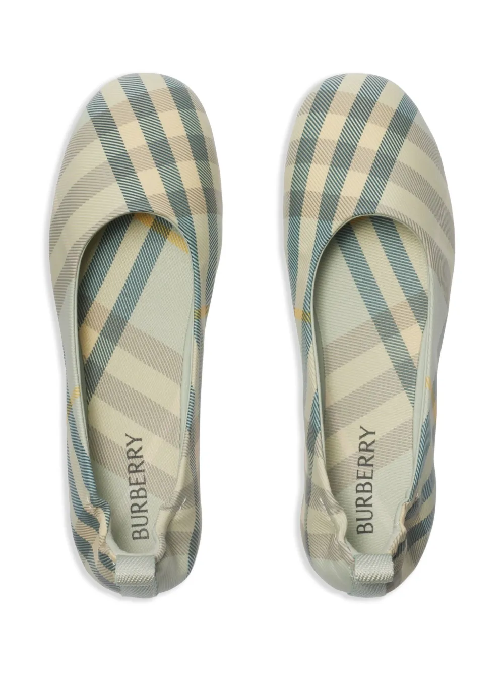 Burberry Kids Triomphe ballerina's met patroon Beige