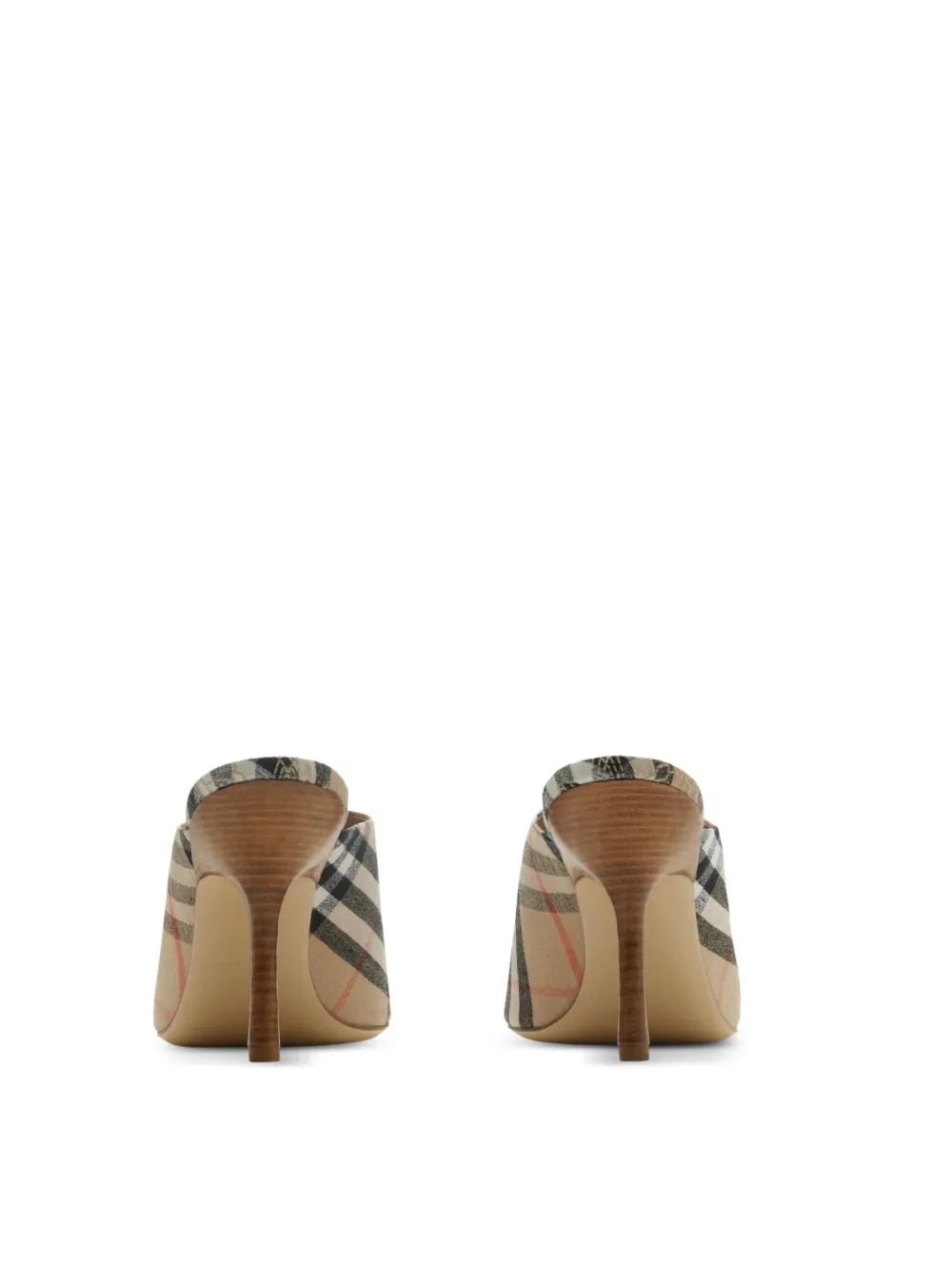 Burberry 90 mm Check News muiltjes Beige