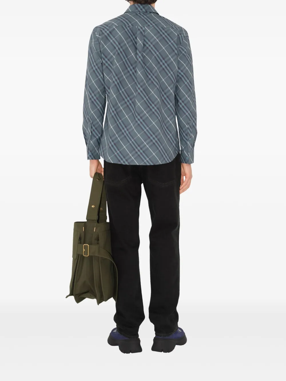 Burberry Overhemd met jacquard Blauw