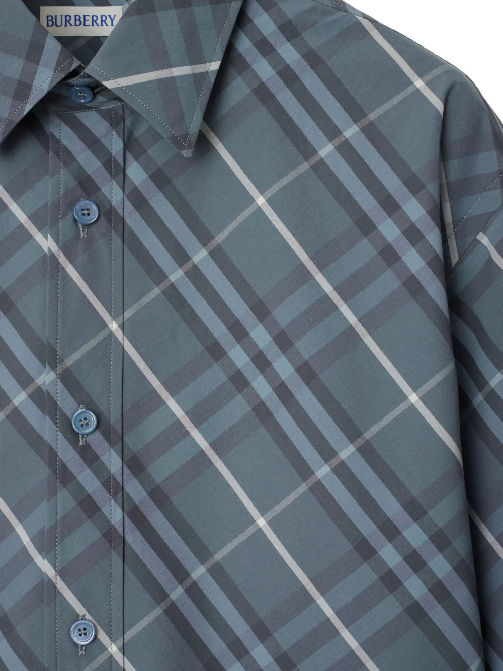 Burberry Overhemd met jacquard Blauw