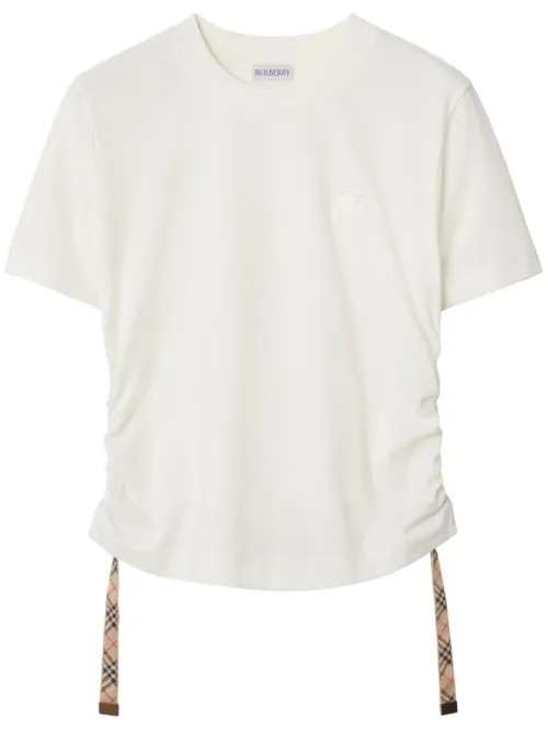 T-shirt à bords à carreaux - Burberry - Modalova