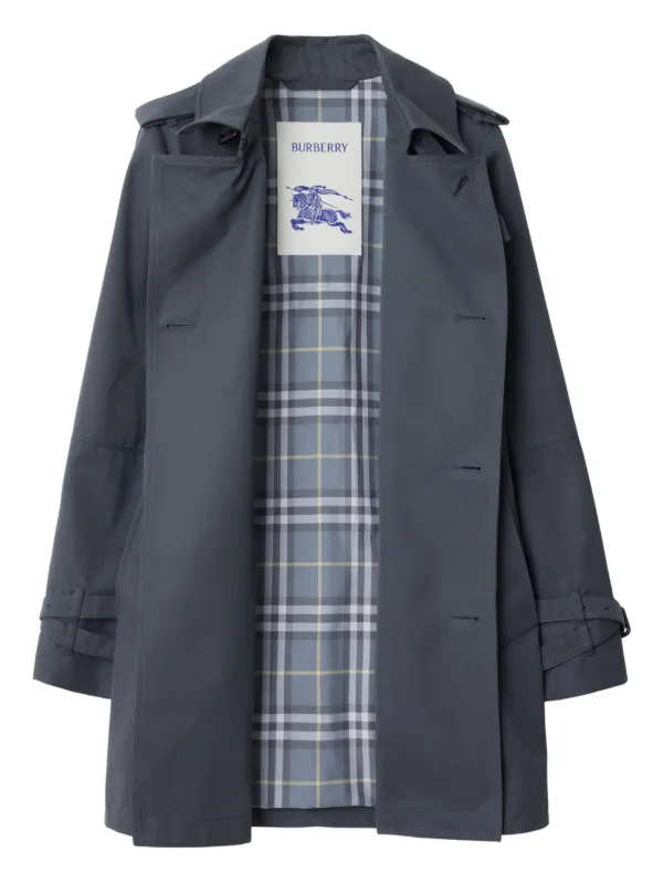 【関税&送料込】Burberry Trench Corto In Seta Short Gabardine Trench Coat in Magnet - Men | Burberry® Official