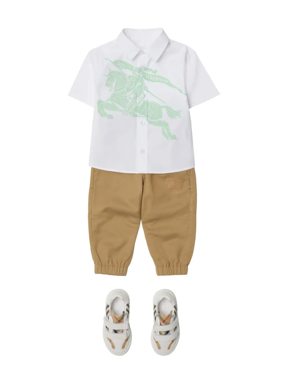 Burberry Kids Shirt met EKD-patroon Wit