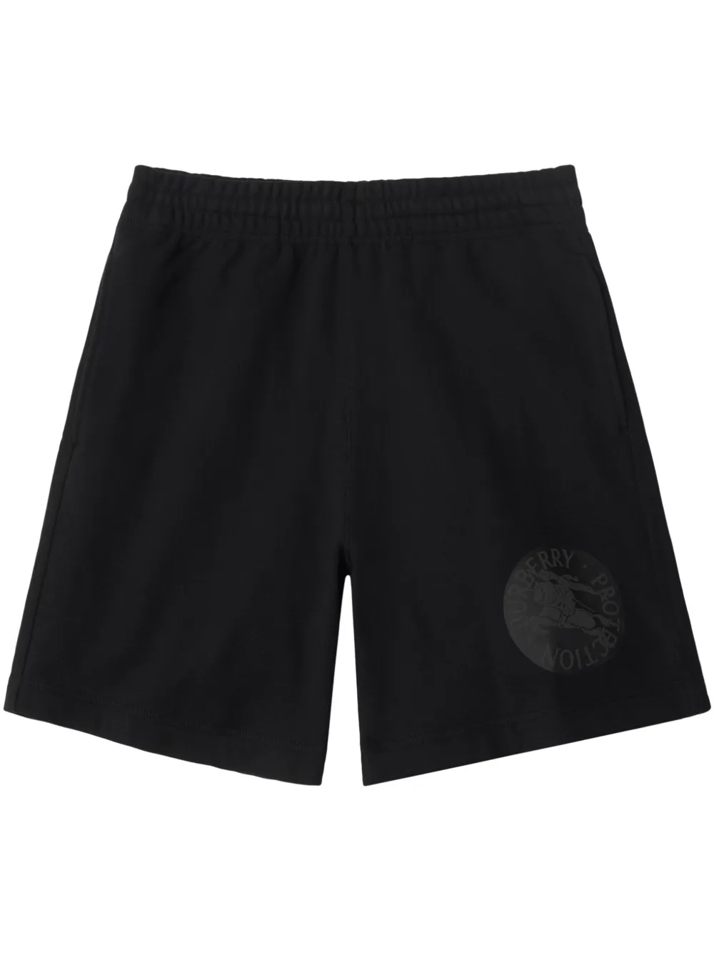 Burberry Shorts met Equestrian Knight-print Zwart