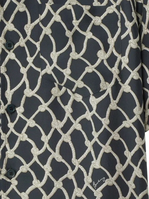 Burberry Silk Shirt Green FARFETCH EG